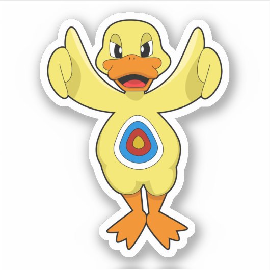 Duck Darts Bullseye Aufkleber (Vorderseite)