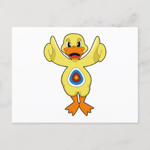 Duck Darts Bullseye Postkarte