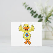 Duck Darts Bullseye Postkarte (Stehend Vorderseite)