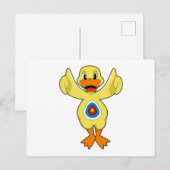 Duck Darts Bullseye Postkarte (Vorne/Hinten)