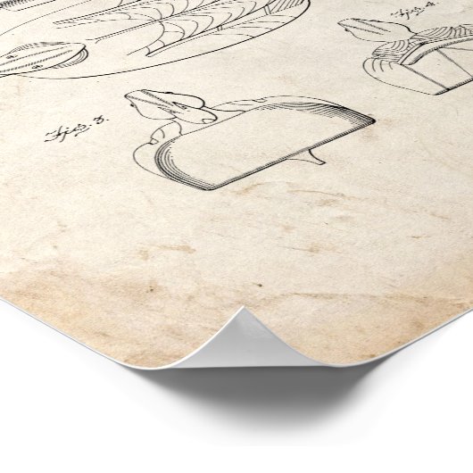 Duck Decoy Patent - Old Look Poster (Ecke)