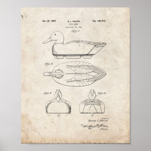 Duck Decoy Patent - Old Look Poster