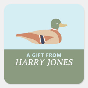 DUCK DECOY QUADRATISCHER AUFKLEBER