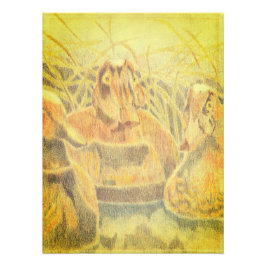 Duck Decoys at Waters Edge Fotodruck