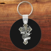 Duck Deer Dove Camo Cross Christian Hello Hunting Schlüsselanhänger (Vorderseite)