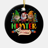 Duck Deer Hunter Gnome Jagdfamilie Match Chr Keramik Ornament (Vorne)