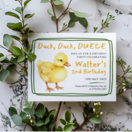Duck Deuce Baby Watercolor Geburtstag Einladung