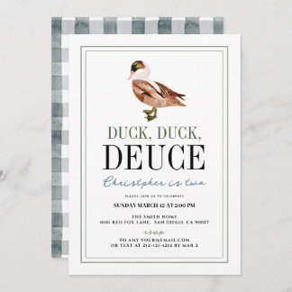 Duck Deuce Classic Boy 2. Geburtstag Einladung