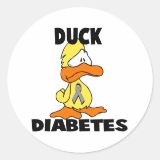 Duck Diabetes Runder Aufkleber