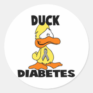 Duck Diabetes Runder Aufkleber