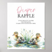 Duck Diaper Raffle Babydusche Zeichen Poster (Vorne)