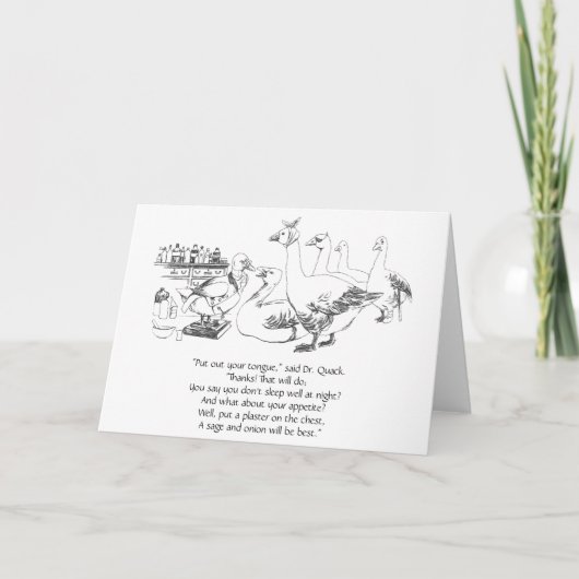 Duck Doctor Sees Patienten Dankeskarte (Vorderseite)