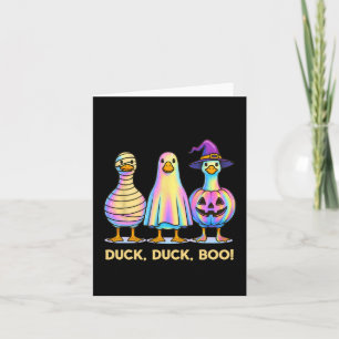 Duck Duck Boo Funny Halloween Kostüm Spooky Goose Karte