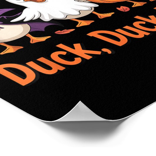 Duck Duck Boo Funny Halloween Kostümduck Poster (Ecke)