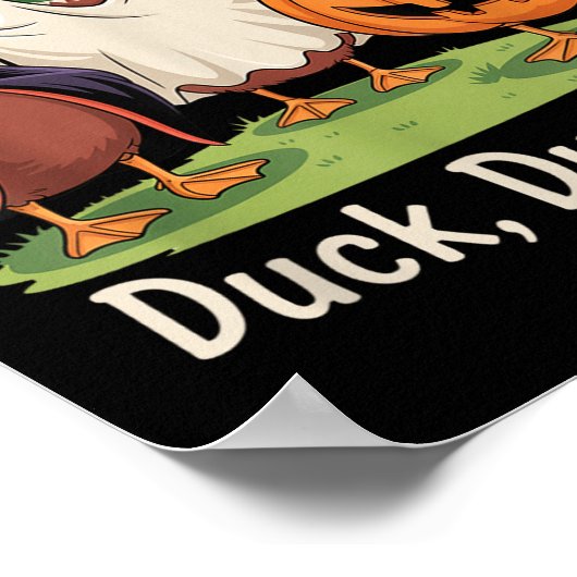 Duck Duck Boo Funny Halloween Kostümduck Poster (Ecke)
