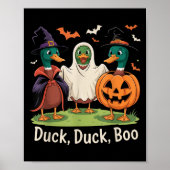 Duck Duck Boo Funny Halloween Kostümduck Poster (Vorne)