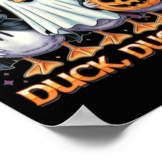 Duck Duck Boo Funny Halloween Kostümduck Poster (Ecke)