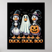 Duck Duck Boo Funny Halloween Kostümduck Poster (Vorne)