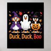 Duck Duck Boo Funny Halloween Kostümduck Poster (Vorne)