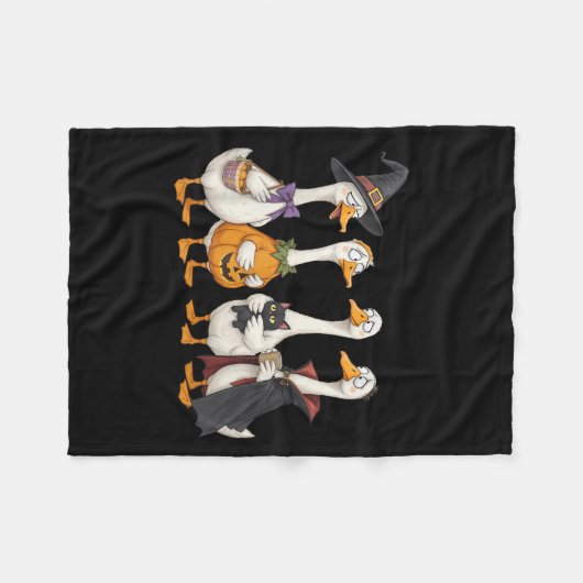 Duck Duck Boo Funny Halloween Kostümduck Pumpkin Fleecedecke (Vorderseite (Horizontal))
