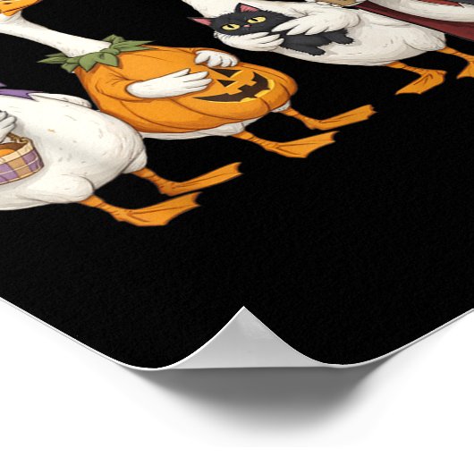 Duck Duck Boo Funny Halloween Kostümduck Pumpkin Poster (Ecke)