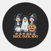 Duck Duck Boo Funny Halloween Kostümduck Runder Aufkleber (Vorderseite)