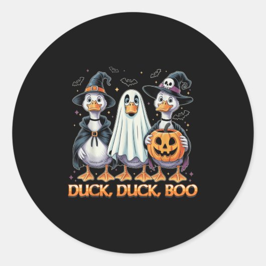 Duck Duck Boo Funny Halloween Kostümduck Runder Aufkleber (Vorderseite)