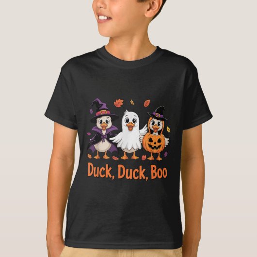 Duck Duck Boo Funny Halloween Kostümduck T-Shirt (Vorderseite)
