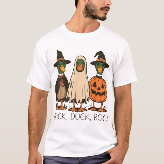 Duck Duck Boo Halloween Kostümduck T-Shirt (Vorderseite)