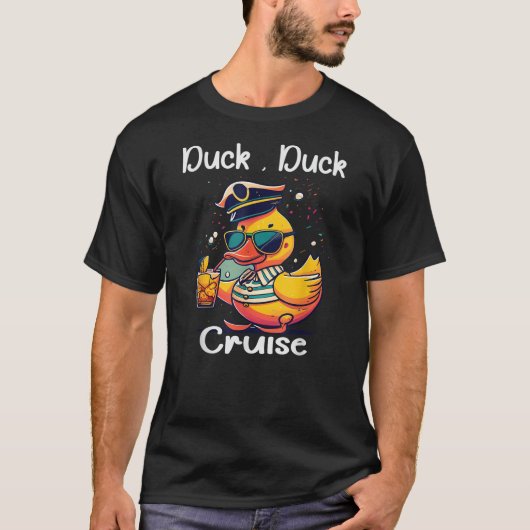 Duck Duck Cruise Funny Family Cruising Matching Sq T-Shirt (Vorderseite)