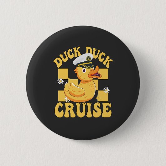 Duck Duck Cruise Funny Family Kreuzfahrt Match Button (Vorderseite)