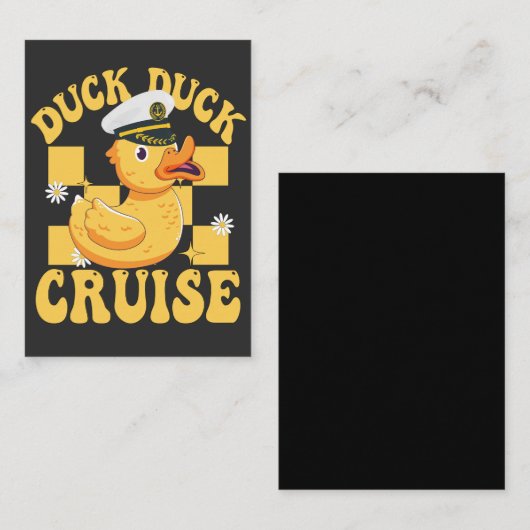 Duck Duck Cruise Funny Family Kreuzfahrt Match Mitteilungskarte (Vorne/Hinten)