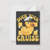 Duck Duck Cruise Funny Family Kreuzfahrt Match Mitteilungskarte (Vorderseite)