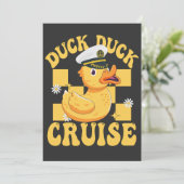 Duck Duck Cruise Funny Family Kreuzfahrt Match Save The Date (Stehend Vorderseite)
