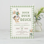 Duck Duck Deuce Balloon 2. Geburtstag Einladung (Stehend Vorderseite)