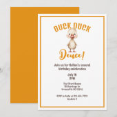 Duck Duck Deuce Second Birthday Einladung (Vorne/Hinten)