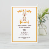 Duck Duck Deuce Zweiter Geburtstag Einladung (Stehend Vorderseite)