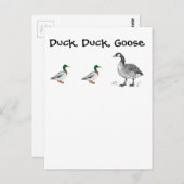 Duck Duck Duck Gänse Cartoon, Kids Game Pub Postkarte (Vorne/Hinten)