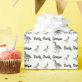 Duck Duck Goose Funny Kids Game Cartoon Puff Geschenkpapier