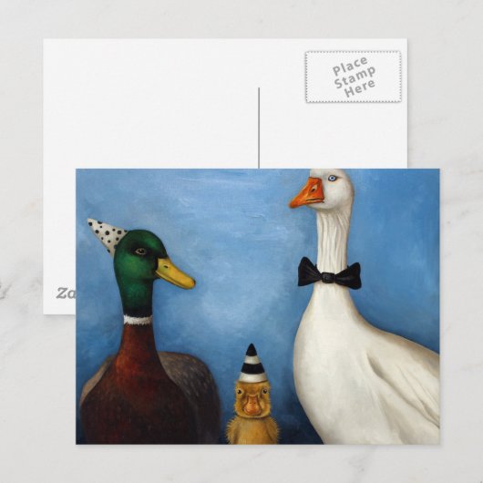 Duck Duck Goose Postkarte (Vorne/Hinten)