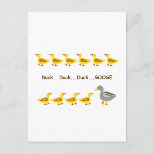 Duck Duck Goose Postkarte (Vorderseite)