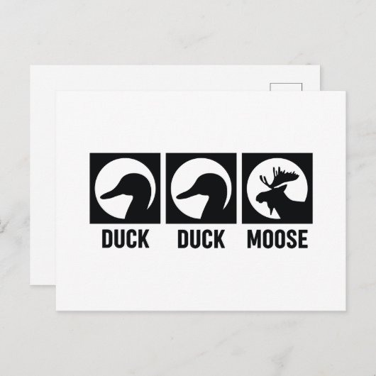 Duck Duck Moose Postkarte (Vorne/Hinten)