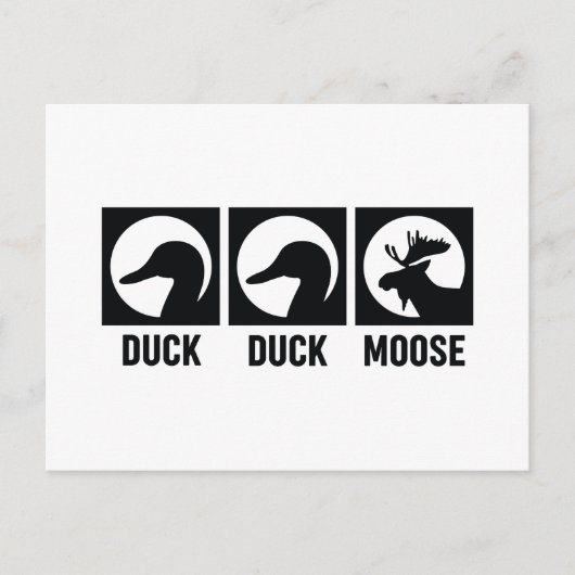 Duck Duck Moose Postkarte (Vorderseite)