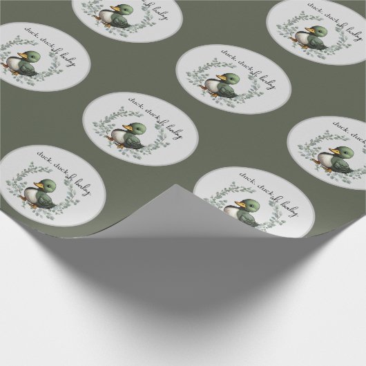 Duck Duck Oh Babydusche zum Thema Babydusche Geschenkpapier (Ecke)