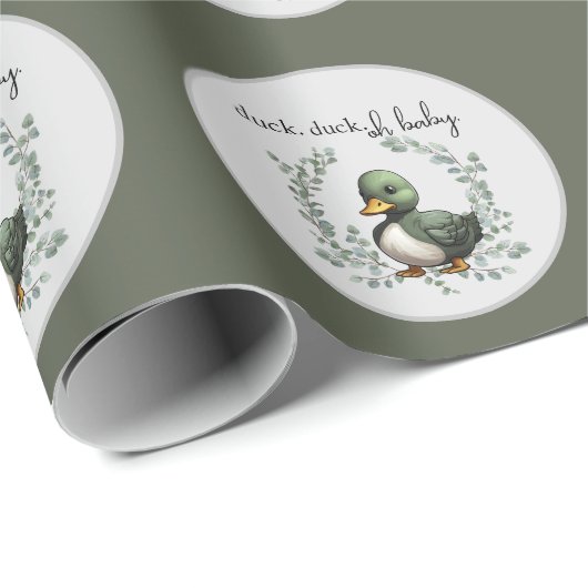 Duck Duck Oh Babydusche zum Thema Babydusche Geschenkpapier (Rolleneckpunkt)