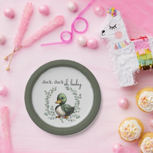 Duck Duck Oh Babydusche zum Thema Babydusche Pappteller (Party)
