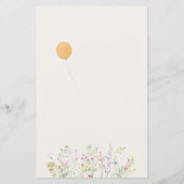 Duck-Duck-Wildblume Kinderdusche Menü Wasserfarbe (Rückseite)