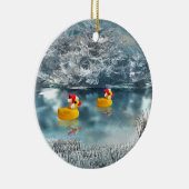 Duck Duo Weihnachten 2 Keramiken Ornament (Rechts)