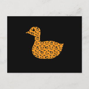 Duck Easy Halloween Outfit Mallard Dipper Lazy Postkarte