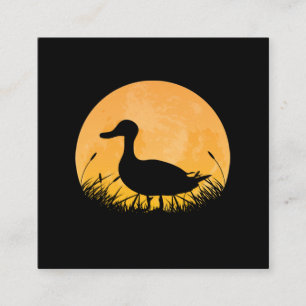 Duck Easy Halloween Outfit Mallard Dipper Moon Quadratische Visitenkarte